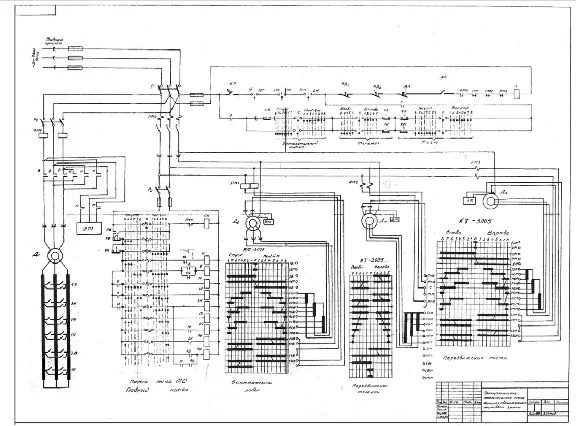 Schematic diagram of an overhead crane
