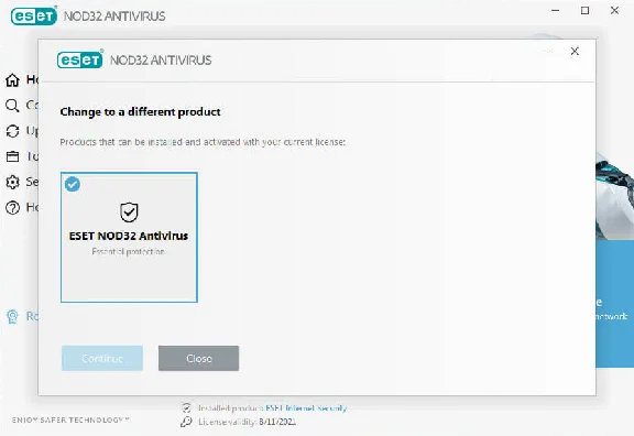 Nod32 antivirus (ESD) for 1 pc, 1 year. Multilingual.