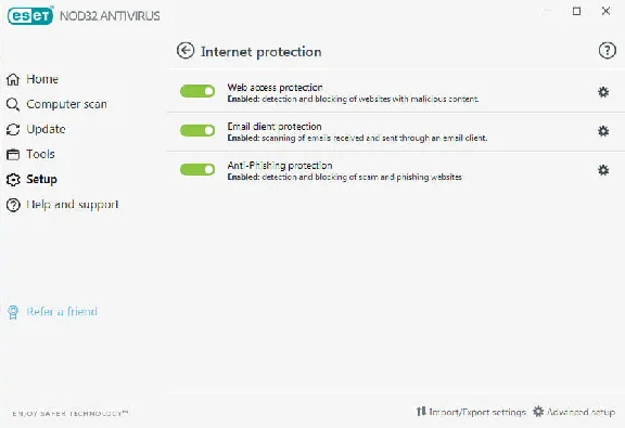 Nod32 antivirus (ESD) for 1 pc, 1 year. Multilingual.