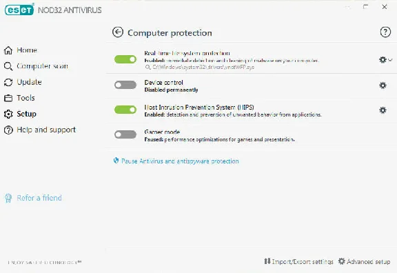 Nod32 antivirus (ESD) for 1 pc, 1 year. Multilingual.