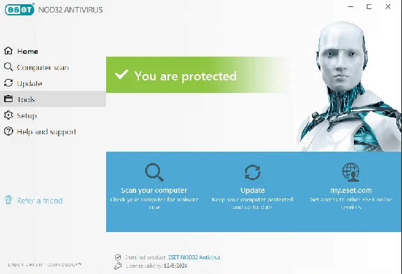 Nod32 antivirus (ESD) for 1 pc, 1 year. Multilingual.