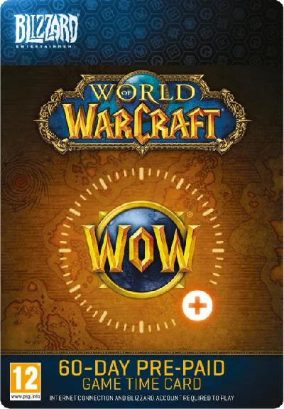 🔑 WORLD OF WARCRAFT 60 Day GameTime+Classic EU/RU