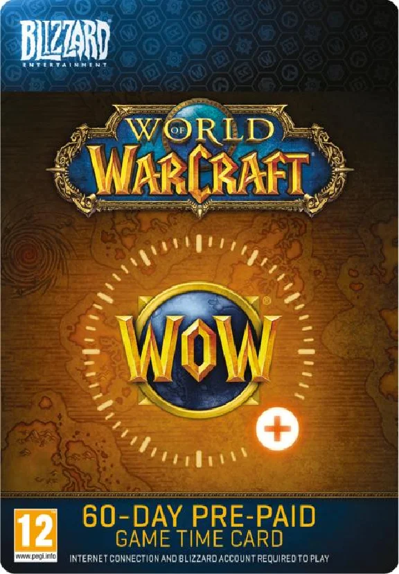 🔑 WORLD OF WARCRAFT 60 Day GameTime+Classic EU/RU