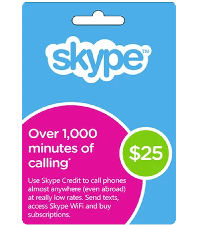$25 Skype Voucher Original