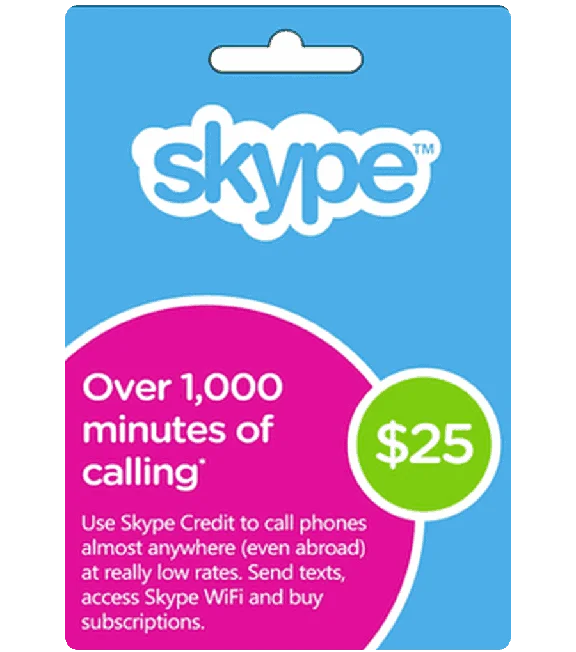 $25 Skype Voucher Original
