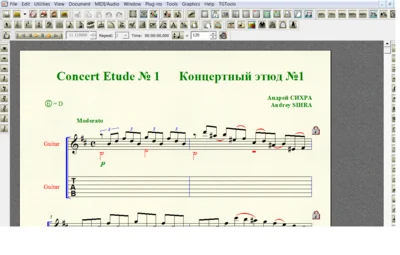 CONCERT ETUDE № 1 by Sihra for 6-string guitar