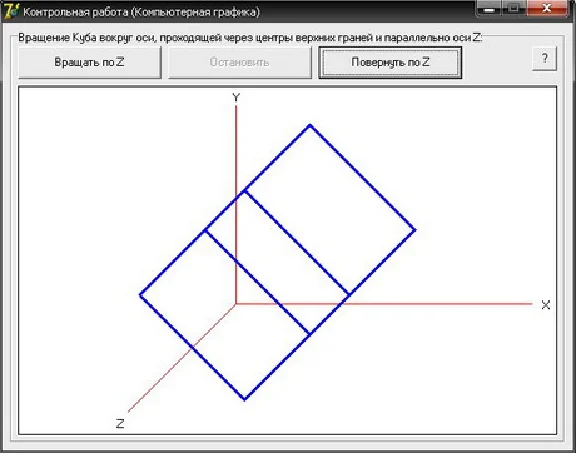 CONTROL (Rotate the cube parallel to the axis Z) KG