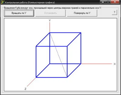 CONTROL (Rotate the cube parallel to the axis Y) CG