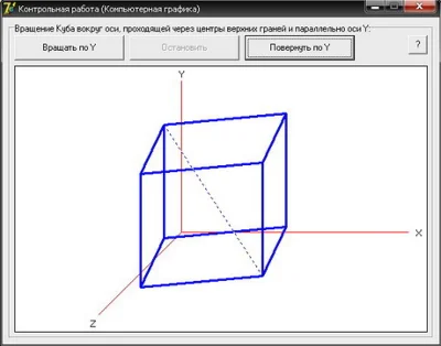 CONTROL (Rotate the cube parallel to the axis Y) CG