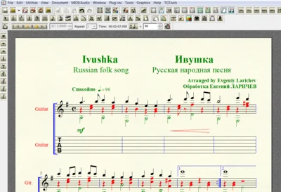 IVUSHKA Russian folk song for 6-string guitar