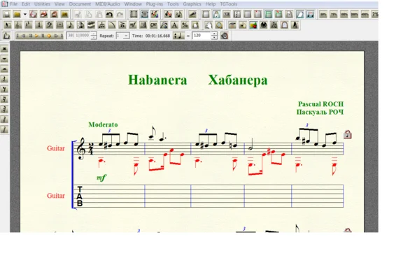HABANERA by Roch for 6-string guitar