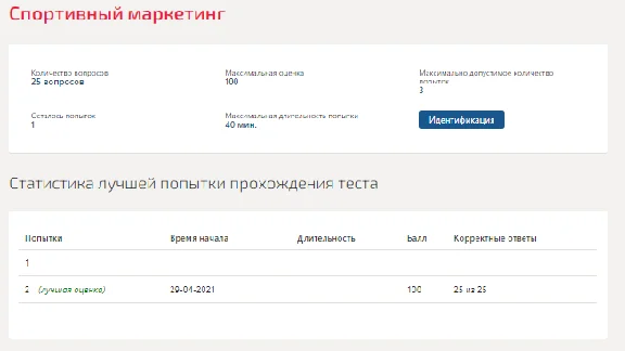 Спортивный маркетинг.Тест Синергия 2021г на 100 баллов