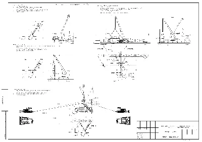 Work production design Installation of lighting masts