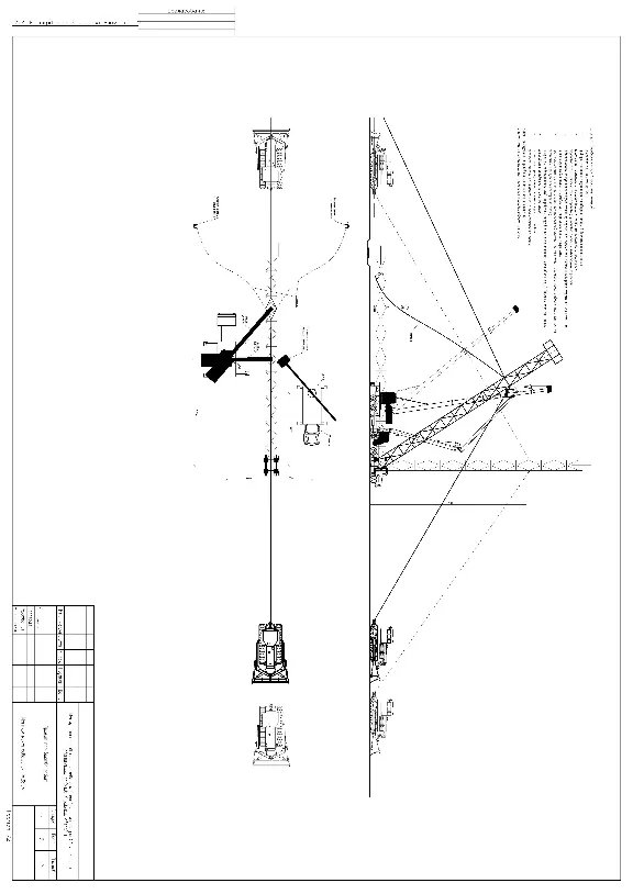 Work production design Installation of lighting masts