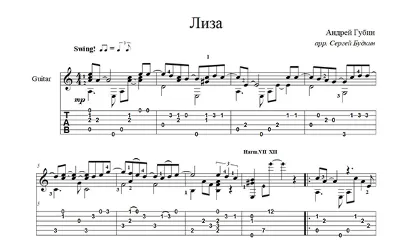 Liza (Andrey Gubin) guitar cover