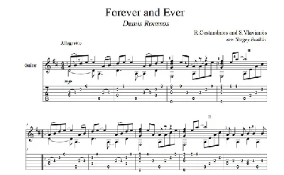 Forever and Ever (Демис Руссос) для гитары