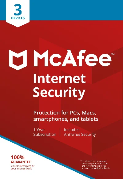 McAfee Internet Security 3 устройство 1 год RU/EN