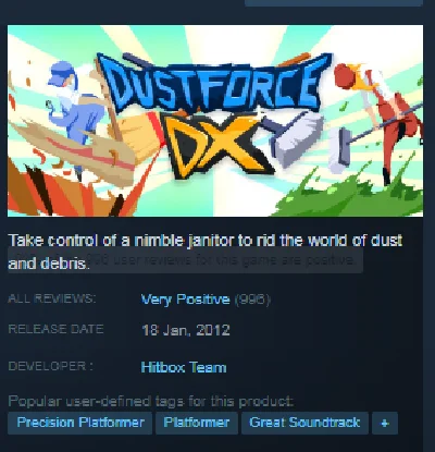 Dustforce DX（STEAM KEY REGION FREE GLOBAL）