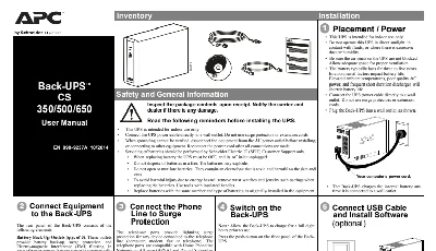 APC Back-UPS BK500EI manual in Russian