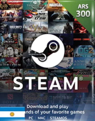 Steam wallet gift code 300 ARS  (for Argentina)