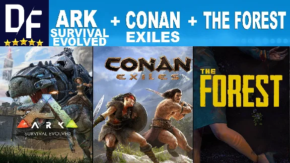 Ark Survival Evolved + Conan Exiles + The Forest |STEAM