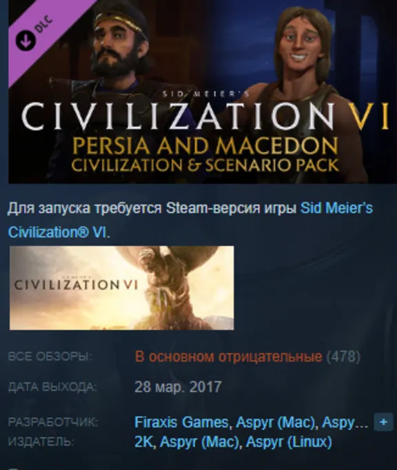 Sid Meiers Civilization VI: Platinum Edition RU/CIS