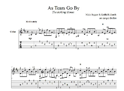 As Tears Go By (the Rolling Stones) guitar cover