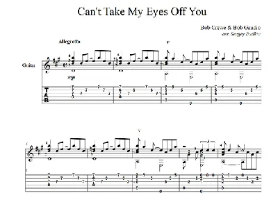 Can´t Take My Eyes Off You (Frankie Valli) guitar cover