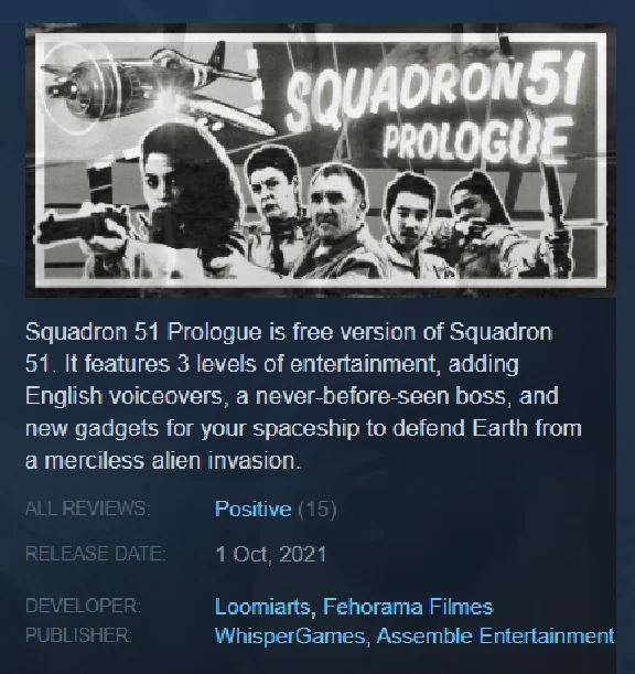 Squadron 51 - Prologue (Steam Key/Region Free/ROW) + 🎁