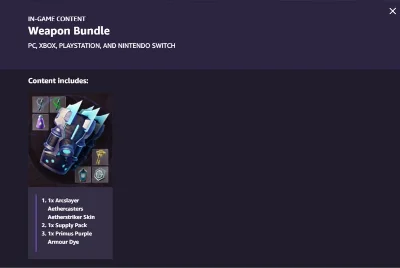 Dauntless: Arcslayer Aethercasters Aetherstriker Bundle