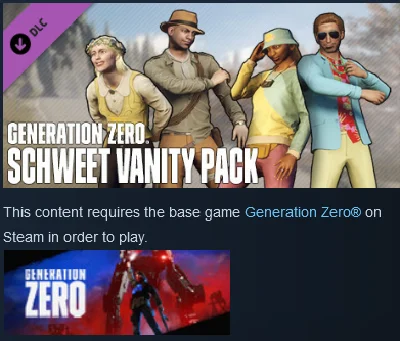 Generation Zero Schweet Vanity Pack DLC (Steam) ✅GLOBAL