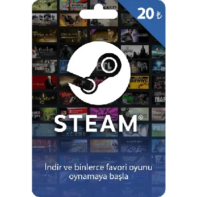 STEAM WALLET GIFT CARD 20 TL (FOR TURKEY ACCOUNTS)