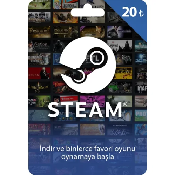 STEAM WALLET GIFT CARD 20 TL (FOR TURKEY ACCOUNTS)