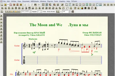 THE MOON AND WE by Feltsman for 7-string guitar