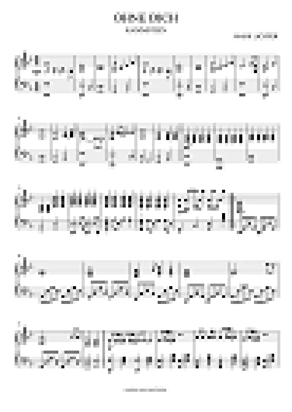 Rammstein - Ohne Dich (sheet music)