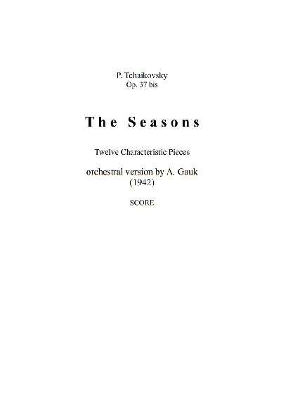 P. Tchaikovsky - January from the "Seasons"