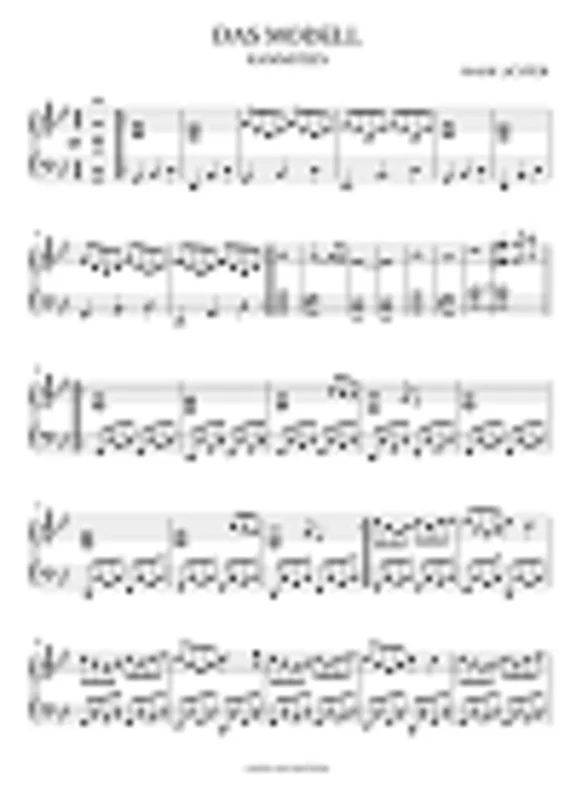 Rammstein - Das Modell (ноты)
