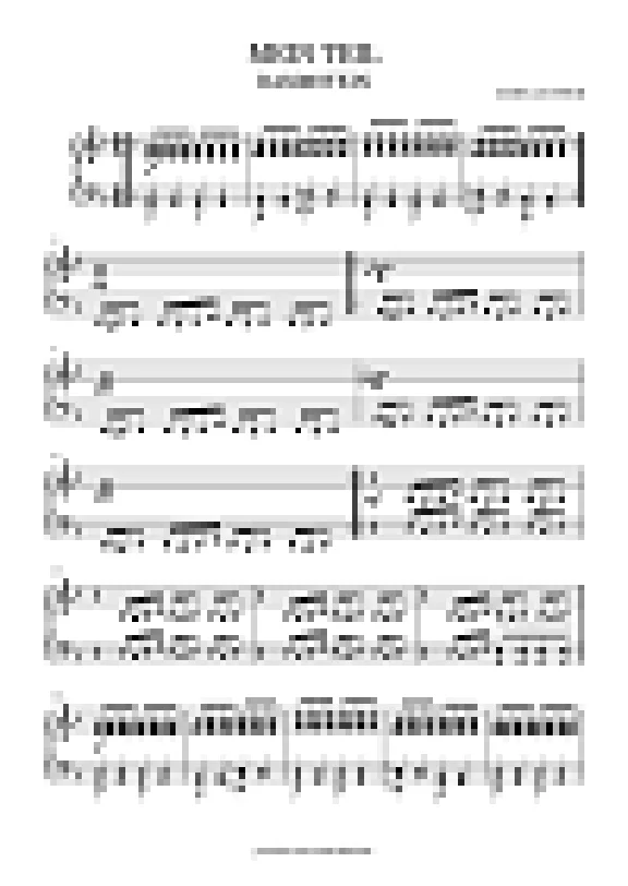 Rammstein - Mein Teil (sheet music)