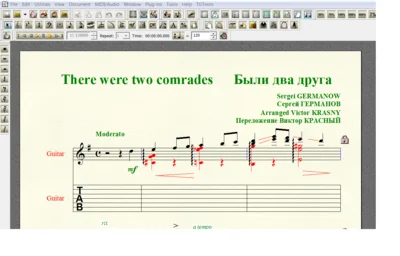 THERE WERE TWO COMRADES by Germanow for 7-string guitar