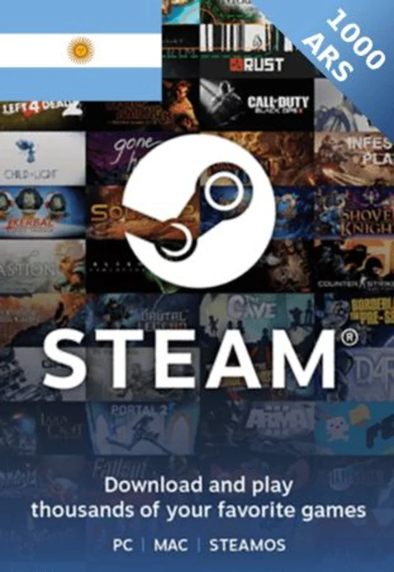 1000 ARS Steam Wallet Gift Card (Argentina)