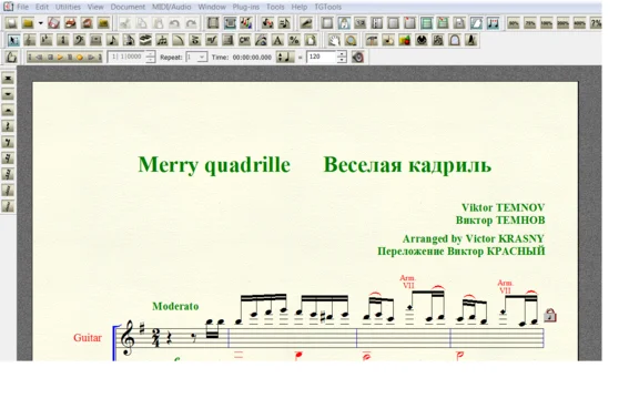 MERRY QADRILLE by Temnov for 7-string guitar