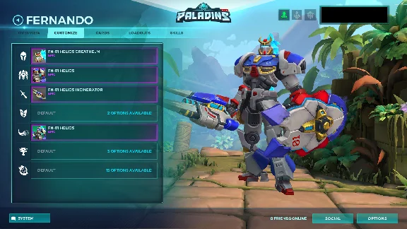 Paladins Fernando FN-01 Helios, Region Free, PC/Xbox/PS