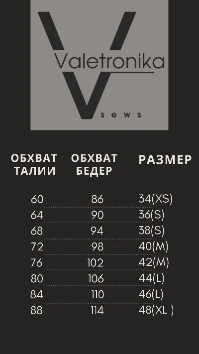 Выкройка трусики с высокой посадкой р-р 46 (L)