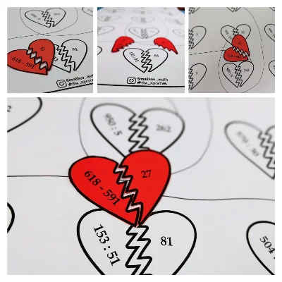 Math puzzles #1 for St. Valentine day (natural numbers)