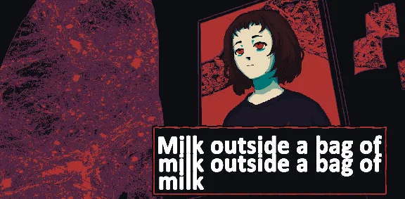 Milk outside a bag of milk outside a bag of milk