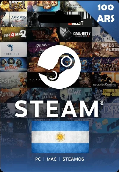 100 ARS Steam Gift Card Code Instant Delivery - Paypal
