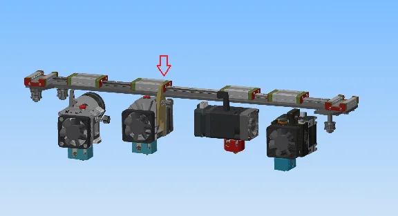 3D модель Директ экструдера  Trianglelab MATRIX LC Lite