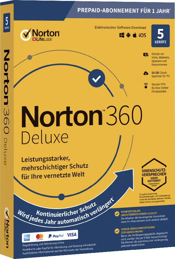 Norton 360 Deluxe   5 devices / 90  дней  (Global)
