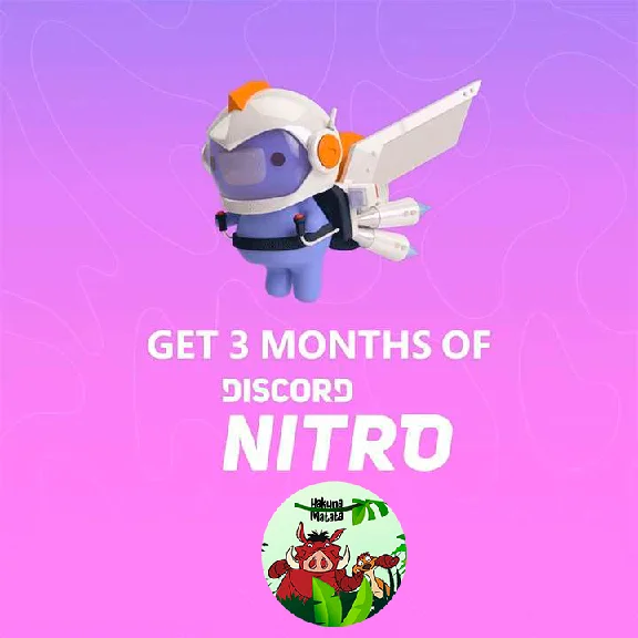 🐺Discord Nitro 3 Месяца + 2 БУСТА🐺+доп.услуга карта💳