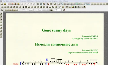 GONE SUNNY DAYS by Pauls for 7-string guitar